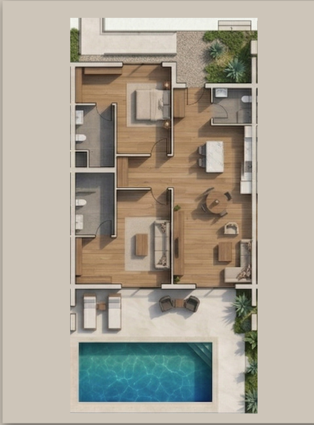 Golden Life Havuzlu Villa Tip Plan